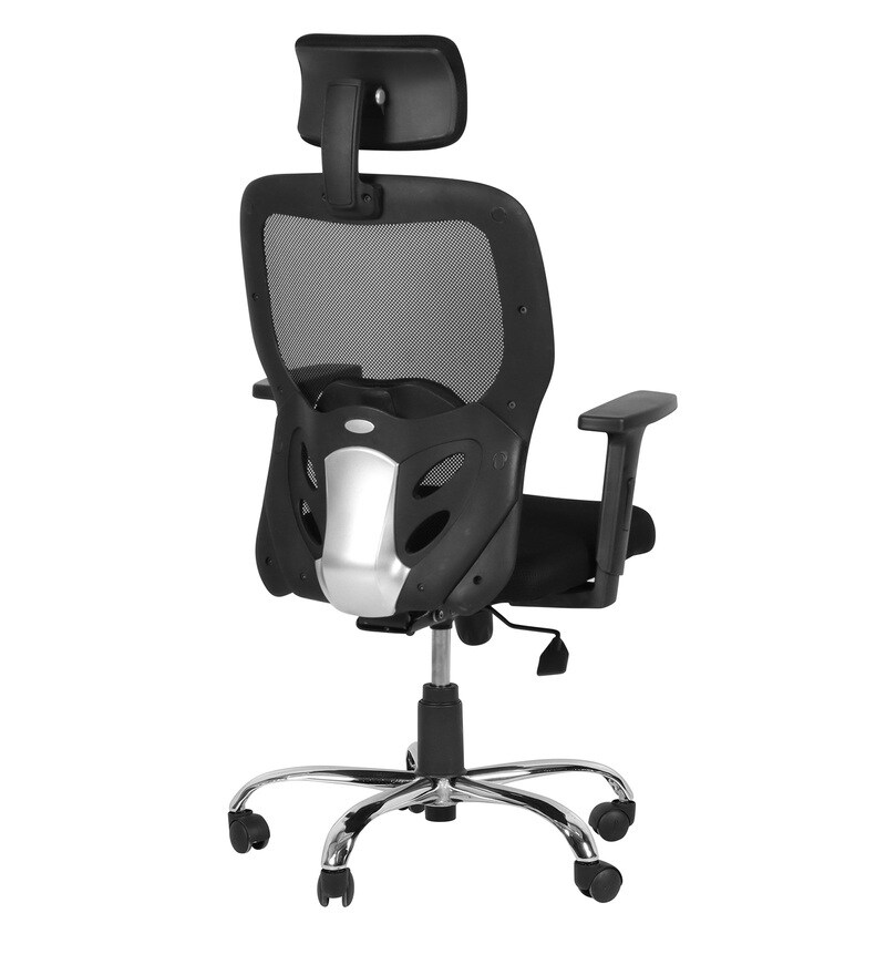 Buy Atom Breathable Mesh Ergonomic Chair in Black Colour Online