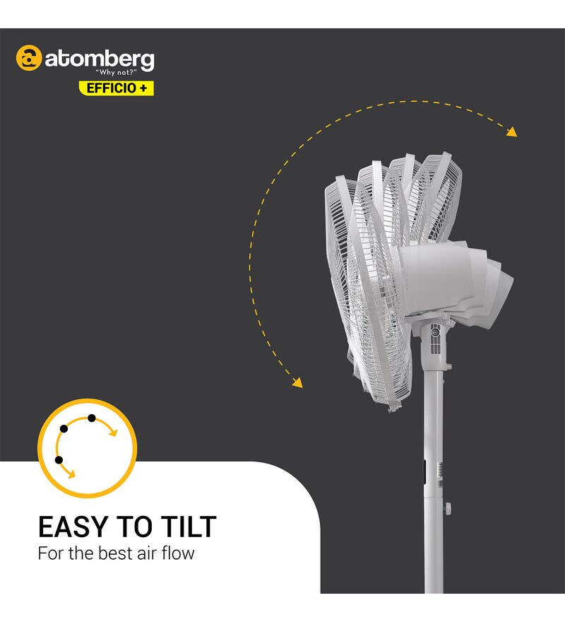 Buy Atomberg Efficio+ 400mm BLDC Energy Saving Pedestal Fan with Remote