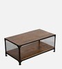 Atencio Metal Coffee Table In Natural Finish