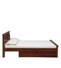 Kumud Solid Wood King Bed With Drawer Storage In Honey Oak Finish