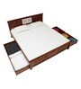 Kumud Solid Wood King Bed With Drawer Storage In Honey Oak Finish