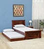 Kumud Solid Wood Trundle Bed In Honey Oak Finish
