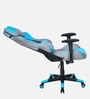 Athena Leatherette Gaming Chair  in Grey & Turquoise Colour
