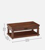 Athens Solid Wood Coffee Table in Brown Colour With Drawer