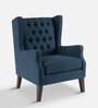 Athens Fabric Wing Chair in Navy Blue Colour