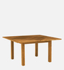 Athinai Sheesham Wood 4 To 8 Seater Dining Table In Scratch Resistant Rustic Teak Finish With Expandable Top