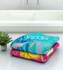 Disney Princess & Frozen Elsa Multicolor 350 GSM Cotton Kids Towels (Set Of 2)