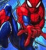 Marvel Spiderman Multicolor 350 GSM Cotton  Kids  Towels (Set Of 2)