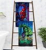 Marvel Hulk & Spiderman Kids Multicolor 350 GSM Cotton  Towels (Set Of 2)