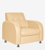 Atlanta Leatherette 1 Seater Sofa in Beige Colour