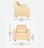 Atlanta Leatherette 1 Seater Sofa in Beige Colour