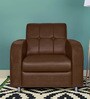 Atlanta Leatherette 1 Seater Sofa In Brown Colour