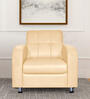Atlanta Leatherette 1 Seater Sofa in Beige Colour