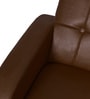 Atlanta Leatherette 1 Seater Sofa In Brown Colour