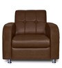 Atlanta Leatherette 1 Seater Sofa In Brown Colour