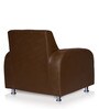 Atlanta Leatherette 1 Seater Sofa In Brown Colour