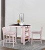 Georgia 2 Seater Dining Set With Storage and USB Port in Light Pink Colour
