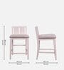 Georgia 2 Seater Dining Set With Storage and USB Port in Light Pink Colour