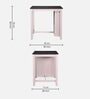 Georgia 2 Seater Dining Set With Storage and USB Port in Light Pink Colour