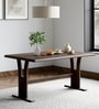 Atlanta Solid Wood 6 Seater Dining Table in Dark Brown Colour