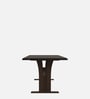 Atlanta Solid Wood 6 Seater Dining Table in Dark Brown Colour