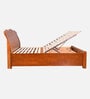 Almore King Size Bed With Hydraulic Storage in Brown Finish