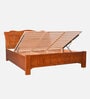 Almore King Size Bed With Hydraulic Storage in Brown Finish