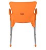 Atlantis Plastic Chairs in Orange Finish (Set Of 2)