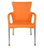 Atlantis Plastic Chairs in Orange Finish (Set Of 2)