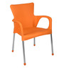 Atlantis Plastic Chairs in Orange Finish (Set Of 2)