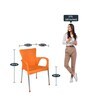 Atlantis Plastic Chairs in Orange Finish (Set Of 2)