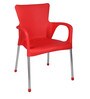Atlantis Plastic Chair in Red Colour , (Set Of 2)