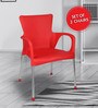 Atlantis Plastic Chair in Red Colour , (Set Of 2)