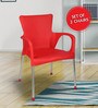Atlantis Plastic Chair in Red Colour , (Set Of 2)