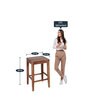 Atlas Solid Wood Bar Stool In Walnut Finish