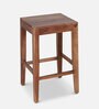 Atlas Solid Wood Bar Stool In Walnut Finish