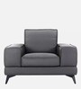 Atlas Leatherette 1 Seater Sofa in Black Colour