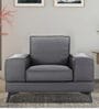 Royaloak Atlas Leatherette 1 Seater Sofa in Black Colour