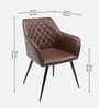 Atlas Leatherette Arm Chair In Brown Color