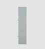 Atlas Metal 5 Tier Glass Door Bookshelf In Grey Finish