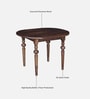 Atlas Sheesham Wood 4 Seater Dining Set In Provincial Teak Finish