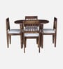 Atlas Sheesham Wood 4 Seater Dining Set In Provincial Teak Finish