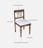 Atlas Sheesham Wood 4 Seater Dining Set In Provincial Teak Finish