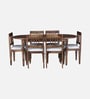 Atlas Sheesham Wood 6 Seater Dining Set In Provincial Teak Finish