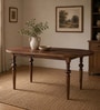 Atlas Sheesham Wood 6 Seater Dining Table In Provincial Teak Finish