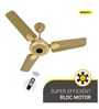 Atomberg Efficio+ 900mm BLDC motor Energy Saving Anti-Dust Ceiling Fan with Remote Control | Gold
