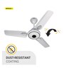 Atomberg Efficio+ 900mm BLDC motor Energy Saving Anti-Dust Ceiling Fan with Remote Control | White