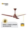 Atomberg Efficio 1400mm 28W BLDC 5 Star Rated High Speed Ceiling Fan with Remote(Matt Brown)