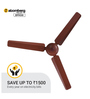 Atomberg Efficio 1400mm 28W BLDC 5 Star Rated High Speed Ceiling Fan with Remote(Matt Brown)