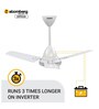 Atomberg Efficio 900mm 28W BLDC 5 Star Rated High Speed Ceiling Fan with Remote(White)